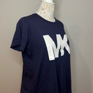 Michael Kors Navy T-Shirt with White Logo